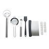 Bread Making Tools Kit of Stainless Steel Danish Dough Whisk Bread Lame Replacement Scraper Mesh Strainer Silicone Brush for Baking Cake Dessert