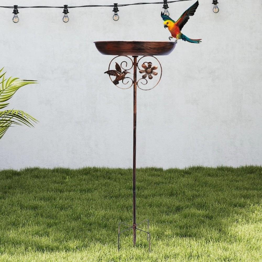 Five Prongs Base Outdoor Bird Bath Heavy Duty Bird Drinking Station Garden Birdbath  Garden