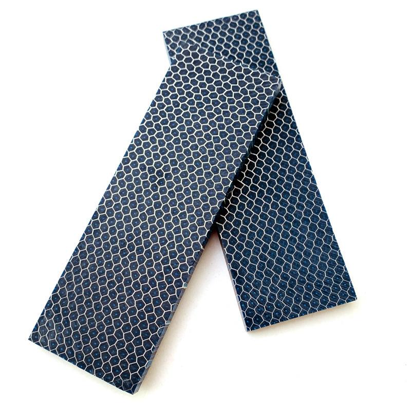 1piece 120x40x8mm C-Tek Resin Material for DIY Knife Handle Material Plate Snake Grain Honeycomb Pattern Knife Handle Patch Material