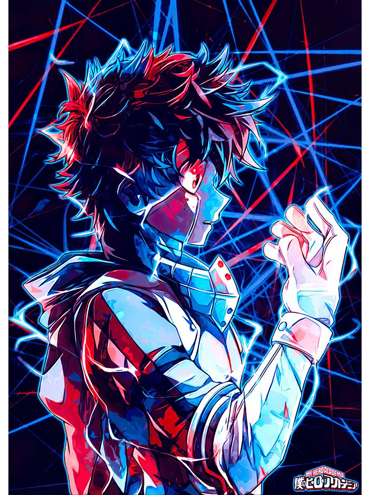 Japan Manga My Hero Academia Deku Poster Canvas Painting BNHA Midoriya Izuku Wall Picture For Living Room Home Decoration