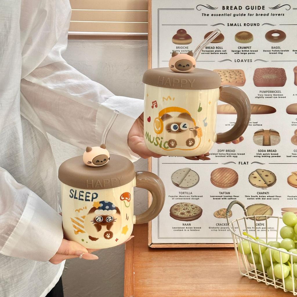 Creative Bear Cartoon Mug High Pretty Drinking Water Cup Souvenir Cute Household Coffee Cup