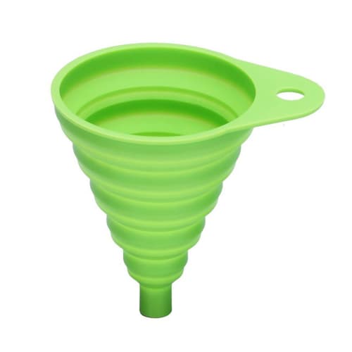 Convenient, Durable, Heat-Resistant Silicone Funnel, Folding Funnel for Pouring, Green