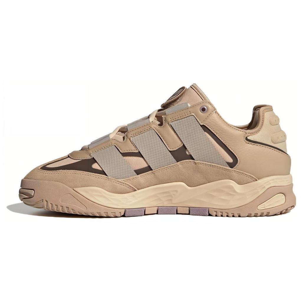 Adidas Originals Niteball 1.0 Round Toe Minimalist Slip-Resistant Durable Mid-Top Lifestyle Casual Shoes Unisex Casual Shoes Light-Pink ID1118