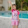 Girls' One-Piece Quick-Dry Short-Sleeve Swimsuit for Surfing