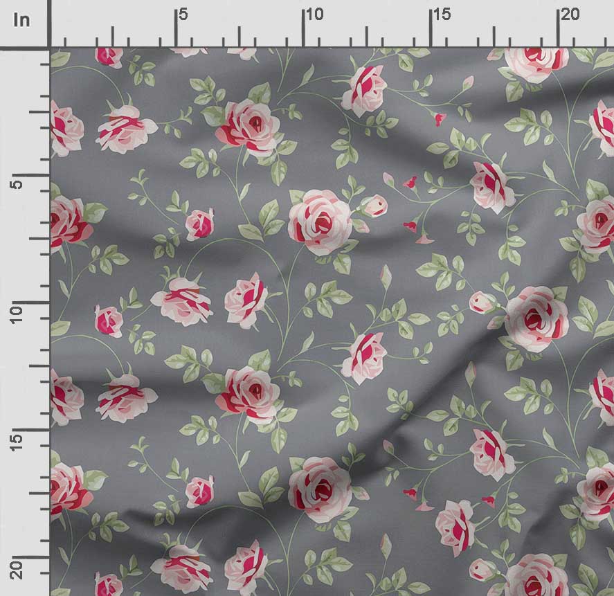 Soimoi Blomster vintagetrykk bomull Cambric Quilting Stoff Selges av The Yard 42 Tommer Bred Middels Vekt Bomullsstoff Syutstyr