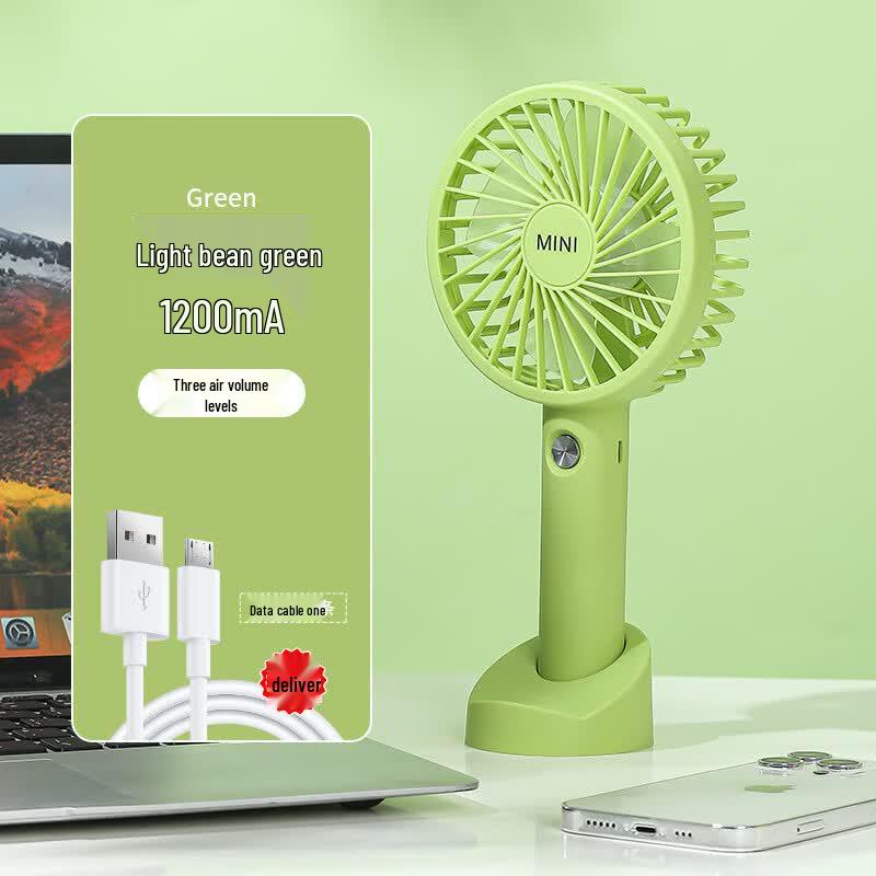 Jingxun Cartoon USB Rechargeable Handheld Mini Fan CN plug (adapter included)