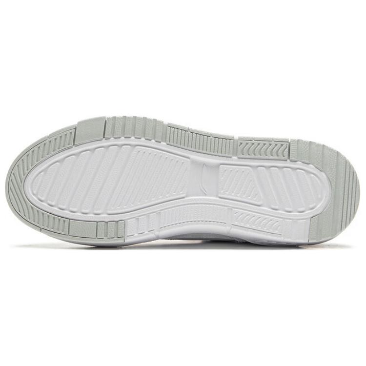 Li Ning Common 80s Synthetic Leather Fashion Comfortable Non-Slip Wear-Resistant Low-Top Skate Shoes Women sneaker White AGCU158-1