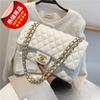 European & American Women's Fashion Diamond Grid Chain Crossbody Bag