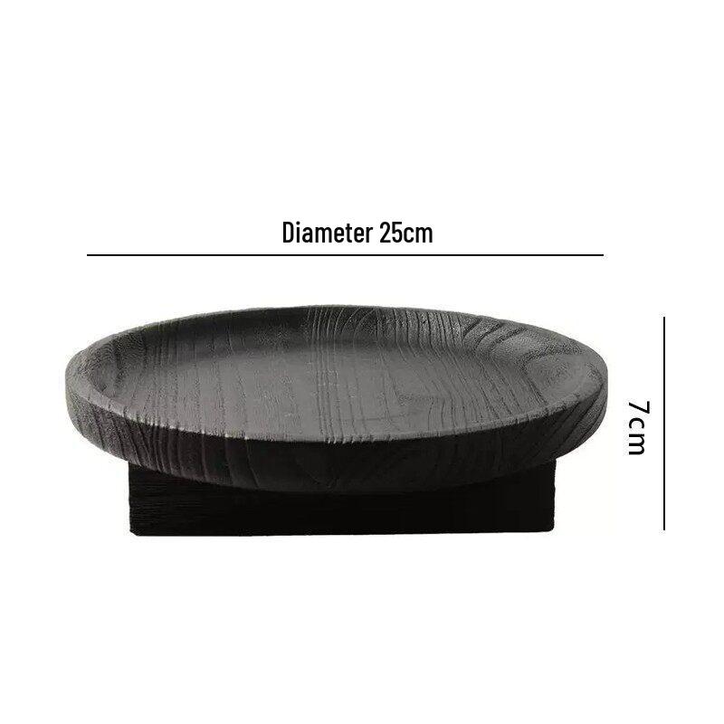 Ваби-саби Винтажная фруктовница из массива дерева для роскошного декора журнального столика