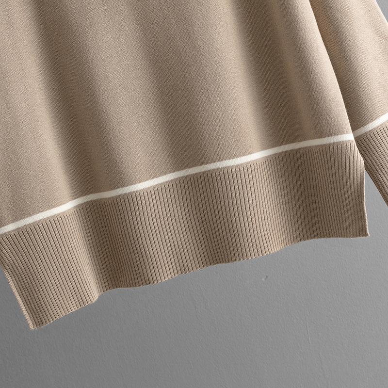 HNXC Modny Zestaw Dzianinowy Damski Jesienno-Zimowy Luźny Sweter Casualowy Pulowery Sweter Dzianinowy Zestaw Dwuczęściowy