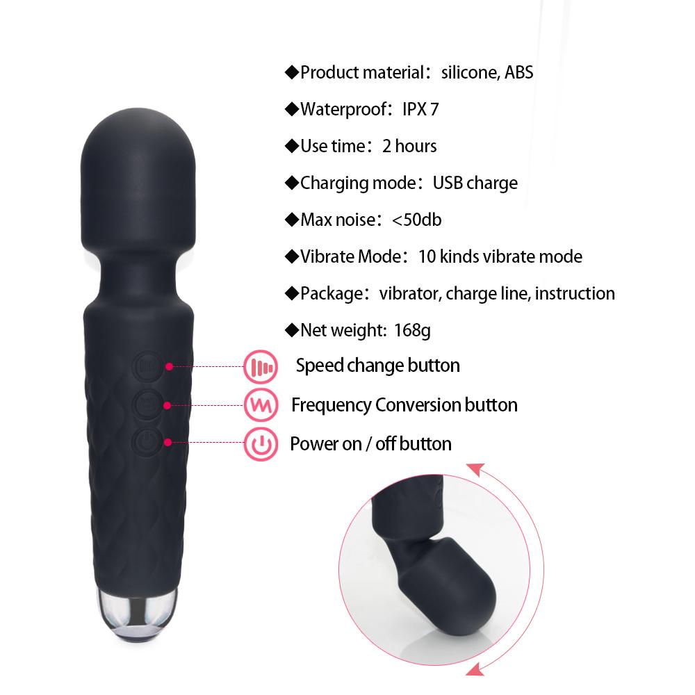 10 Geschwindigkeiten Starker Dildo AV Vibrator für Frauen Vagina Klitoris Stimulator Vibratoren Zauberstab Massagegerät Erotik Sexspielzeug für Erwachsene