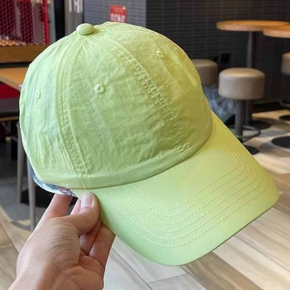 Anime Quick-Drying Baseball Cap Korean Style Peaked Cap Fashion Solid Color Sun Hat  Girl
