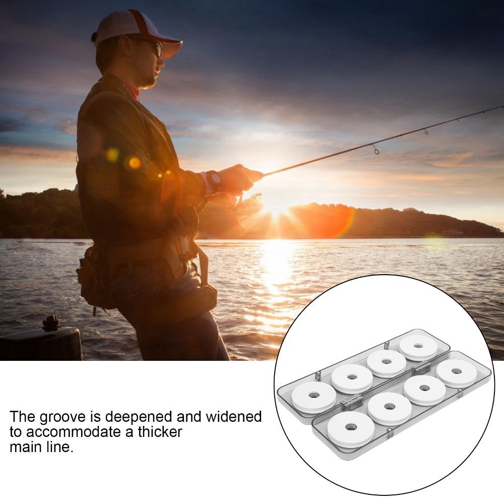 8PCS EVA Fishing Wire Winder ID 1.8cm Fishing Line Storage Holder Fishing Line Spool  Snell Leader
