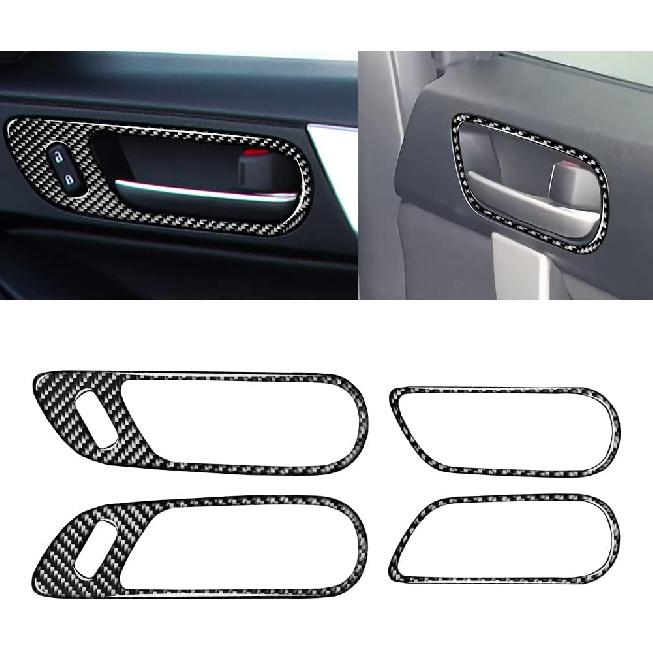 

Carbon Fiber Sticker Door Lock Button, Door Handle Pull Grip Cover Trim 3 D Stickers Interior Compatible with Mazda 3 Axela 2010-2013 Mazdaspeed 3, Handles