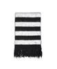 Nigaennikol Stripe Hairy Fringe Muffler_Black