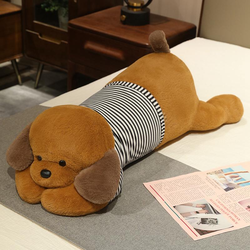 Lying Dog Plush Stuffed Pillow Toy Soft Simulation Puppy Back Cushion Room Decor Birthday Xmas Gift