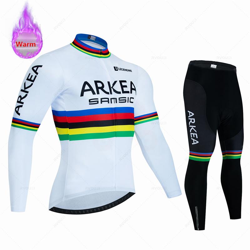 

Комплект велоджерси из термофлиса Arkea, Велосипедная одежда, Одежда для велоспорта на открытом воздухе, MTB Ropa Ciclismo, Комплект брюк с лямками, Зима 5XL