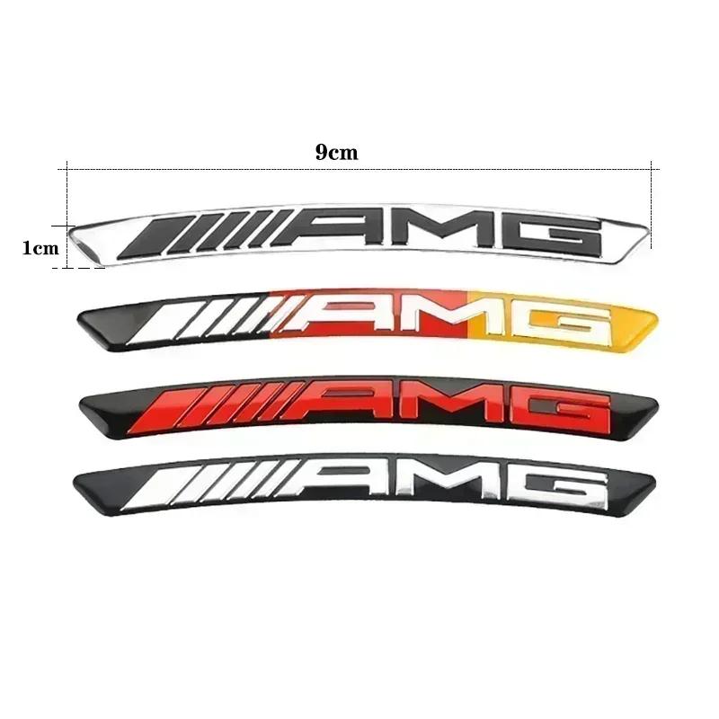 CQZ1 4pcs AMG Emblem Car Wheel Sticker Rims Cover Decal Accessories For  Mercedes Benz Brabus Smart Maybach W204 GLC CLA W205 W203