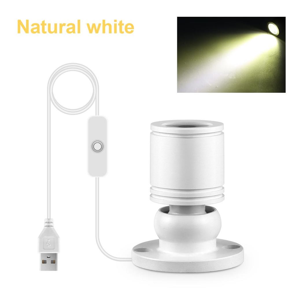 LED Light Bulbs USB Cable Operated Mini Size Spotlight 1W LED Lamp for Showcase Cabinet Closet Backgound Decoration