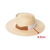 202505-HH5365B ins CHIC summer holiday Natural palm leaf woven grass COLOR RIBBON fedoras cap men women panama jazz hat