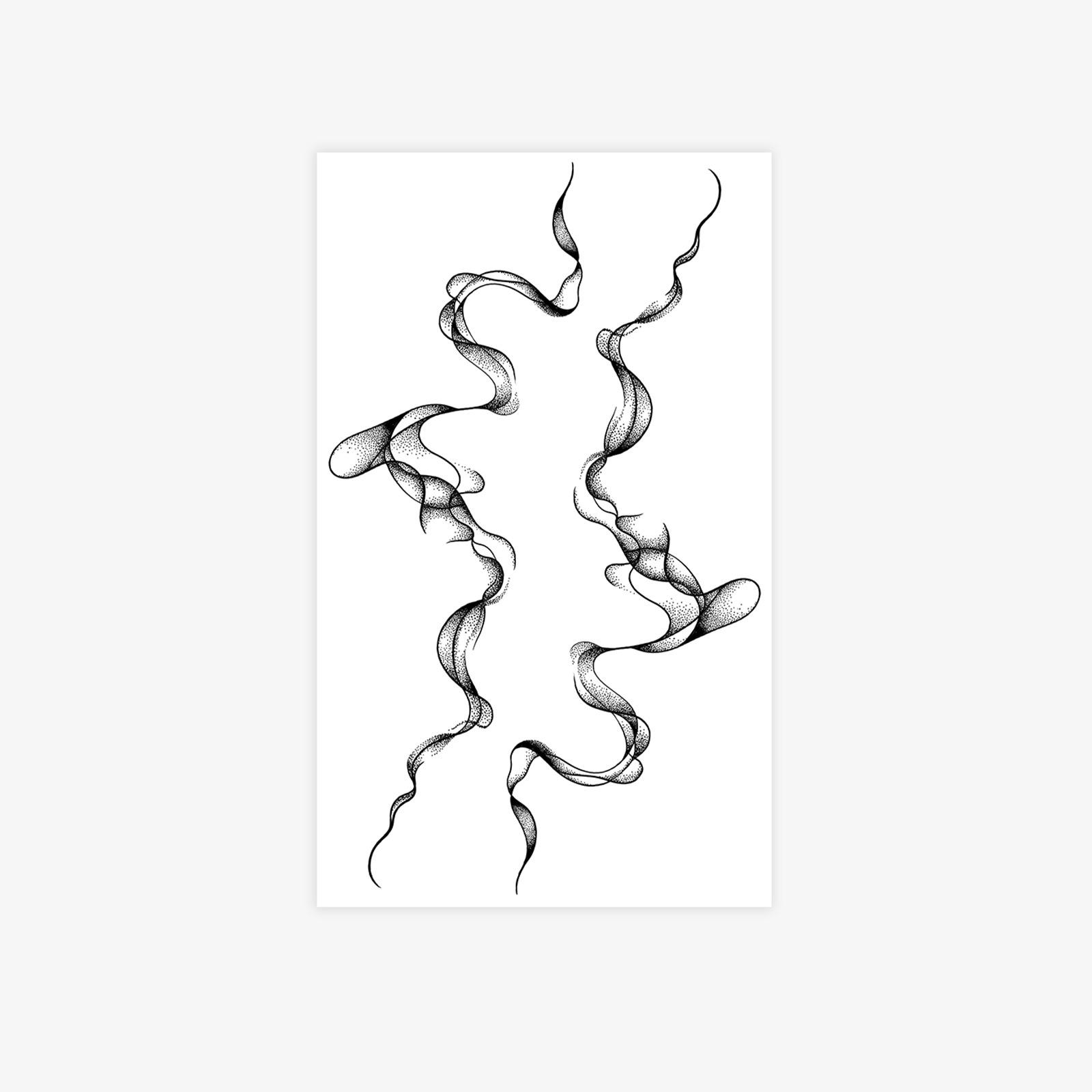 

Small Fresh Ribbon Tattoo Sticker Waterproof And Long-Lasting Advanced Sense Niche Simple Spice Girl Tattoo Sticker Arm 9*15
