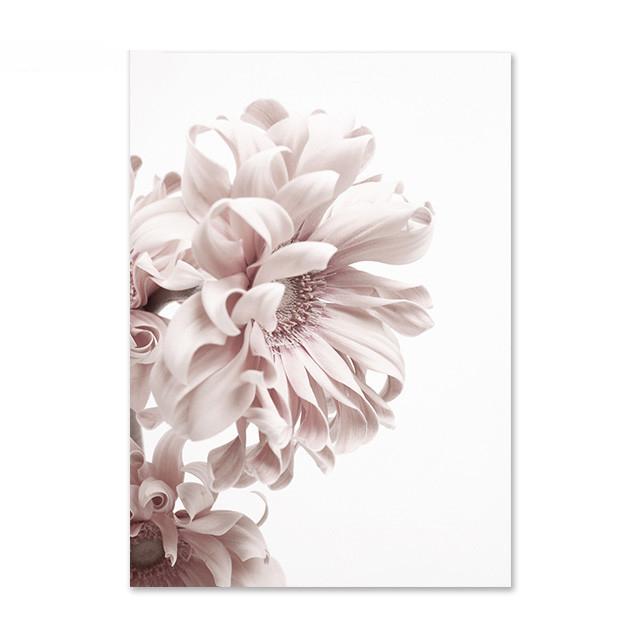 Romantic Pink Flowers Modern Line Woman Love Art Wall Art Canvas Painting Poster Print Wall Paintings For Living Room Decor