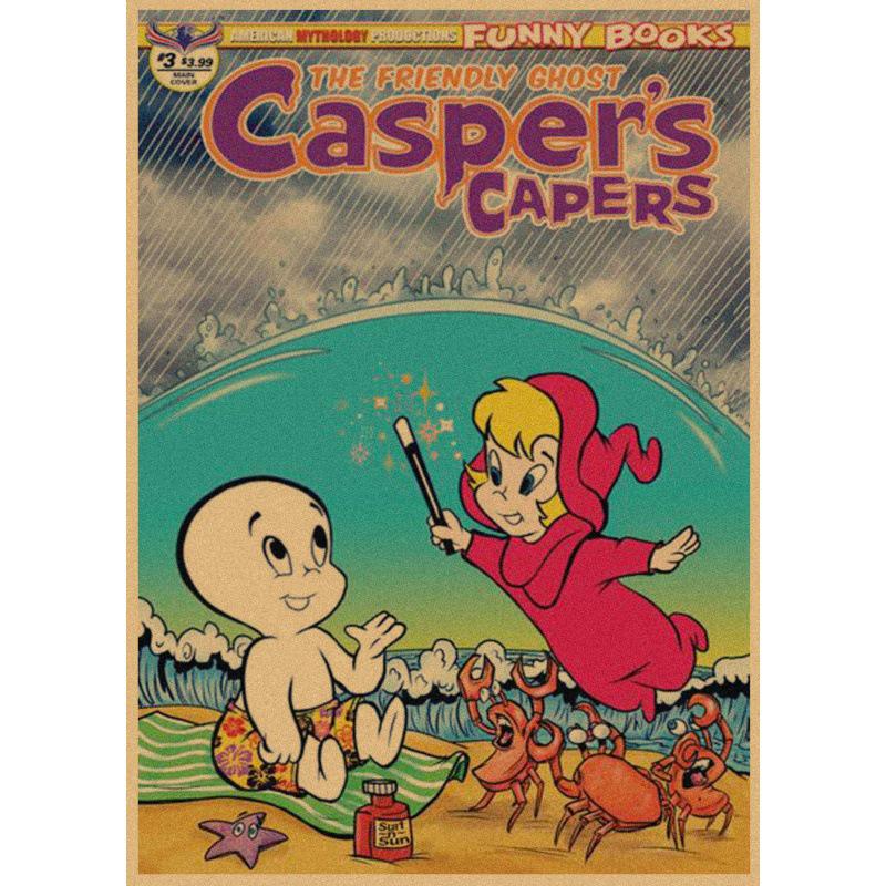 Whimsical Little Elves Cartoon Anime Retro Kraft Wall Poster with Free Shipping