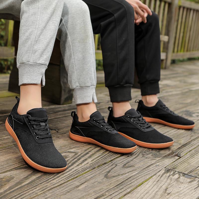 Breathable Mesh Cross-training Sneakers Minimalist Outdoor Walking Shoes Wide Toe Sports Shoes Non-slip Jogging Flats