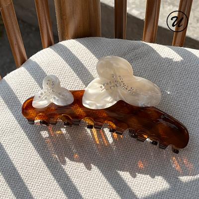 French Fashion Hair Claw Clips Flower  Acetate Hair Clip Hair Crab Hair Accessories for Girls and Women