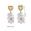 Atoztide Trendy Multiple Style Imitation Pearl Tassel Earring for Women Stainless Steel Elegant Temperament Earring Jewelry Gift