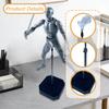 Doll Display Stand Holder Support Square Base Adjustable Height for 1/3 1/4 Scale
