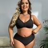 European and American Plus Size Women's Bra Set Front Buckle No Steel Ring Seamless Underwear Full Cup Comfortable Panties