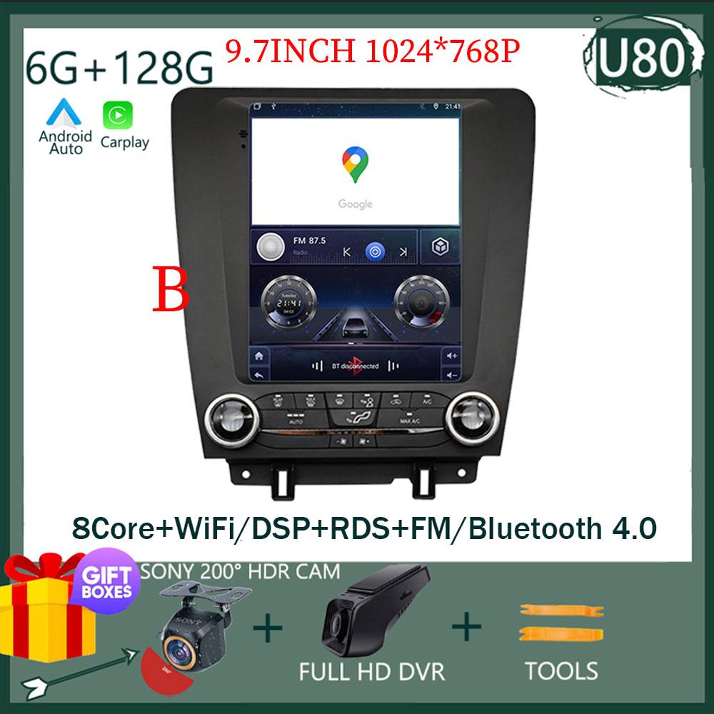 9.7 Inch Car Stereo For Ford Mustang 2010-2014 Auto Radio Android 13 Multimedia Player Carplay GPS Navi Head Unit NO 2DIN DVD