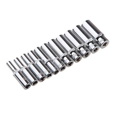 11 Adet 1/4" 6.35mm Tahrik Soket Seti Altıgen Cırcır Anahtarları Soket Başlı Uzun Anahtar Soket Bağlantısı El Aleti Onarımı