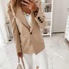 Fashion Women Blazer Suit Slim Office Formal Office Long-sleeved Solid Color Jacket Business Small Suit
