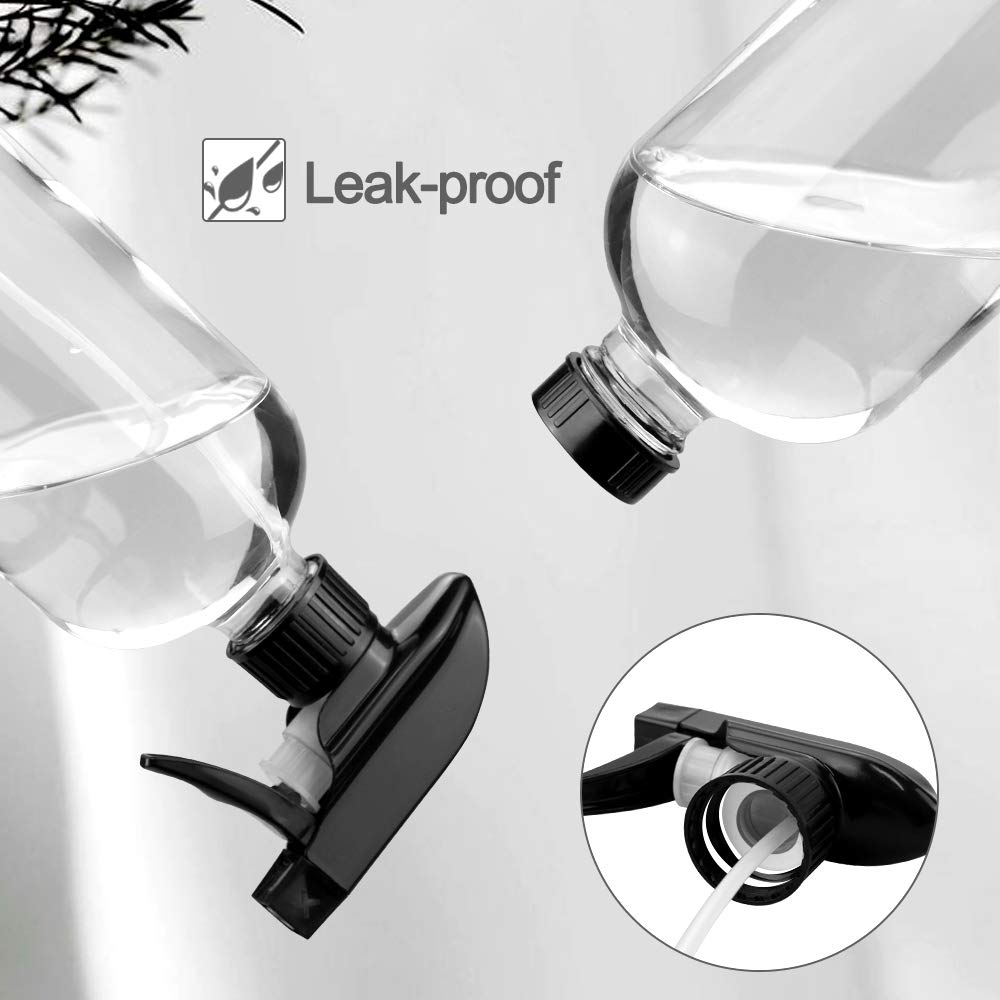 4 Glass Spray Bottles, 16oz Clear Glass Spray Bottles  Adjustable Nozzle, Reusable Containers for Cleaning, For Cleaning