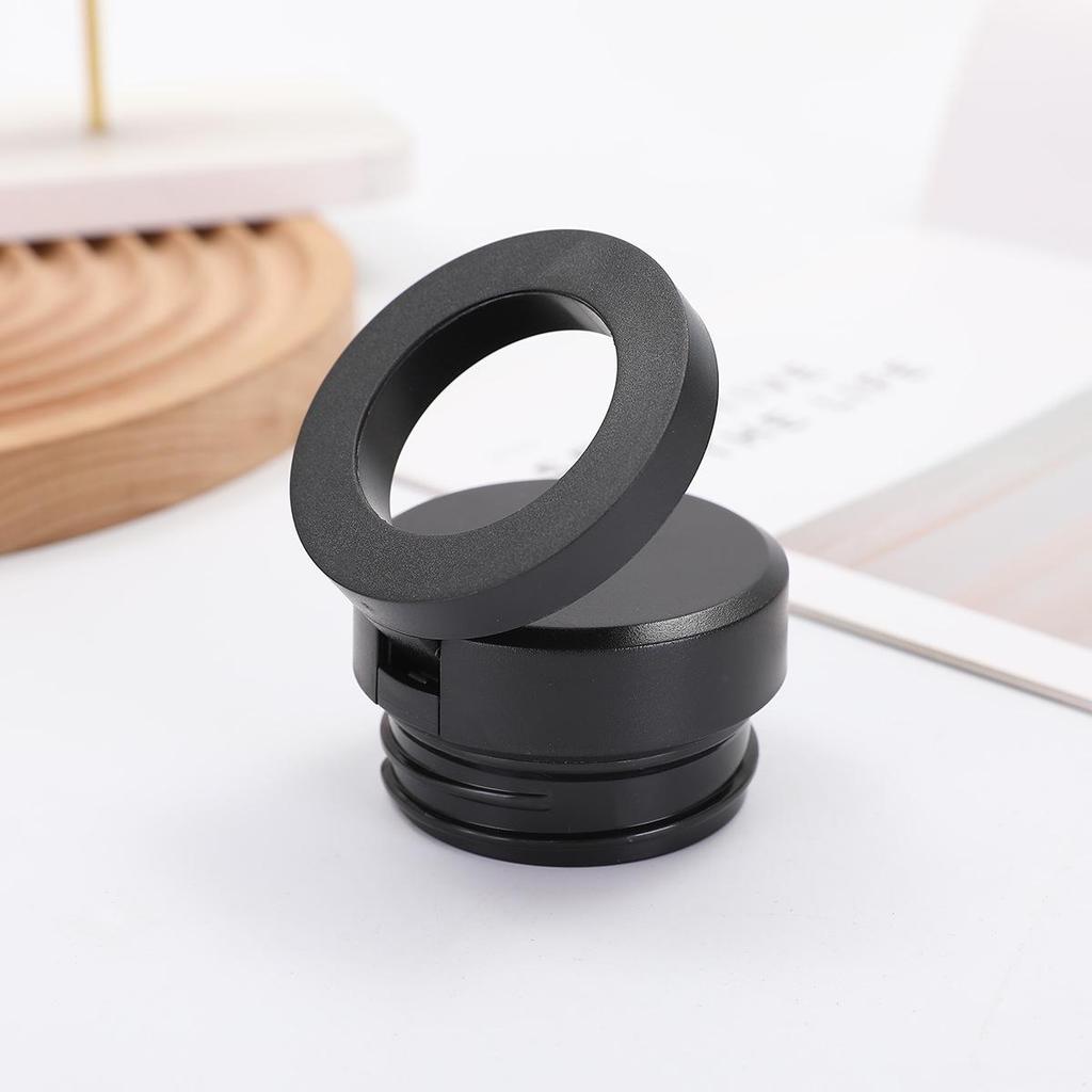 Isolierter Becher aus 304 Edelstahl mit magnetischem Deckel und Handyhalter - Großes Fassungsvermögen