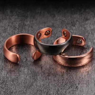 Yousheng Men Ring Opening Magnetic Jewelry Electroplating Geometric Finger Ring Birthday Gifts