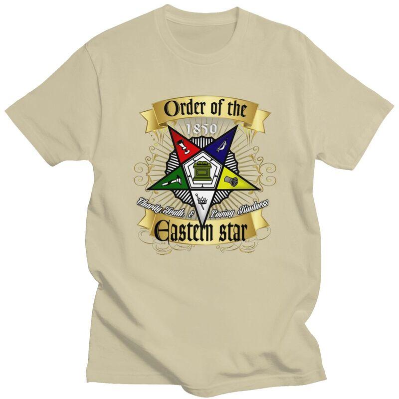 Custom Trendy OES Emblem Order Of The Eastern Star T Shirt Men Short Sleeves 100 Cotton Tshirt Tee Tops Streetwear Tshirt
