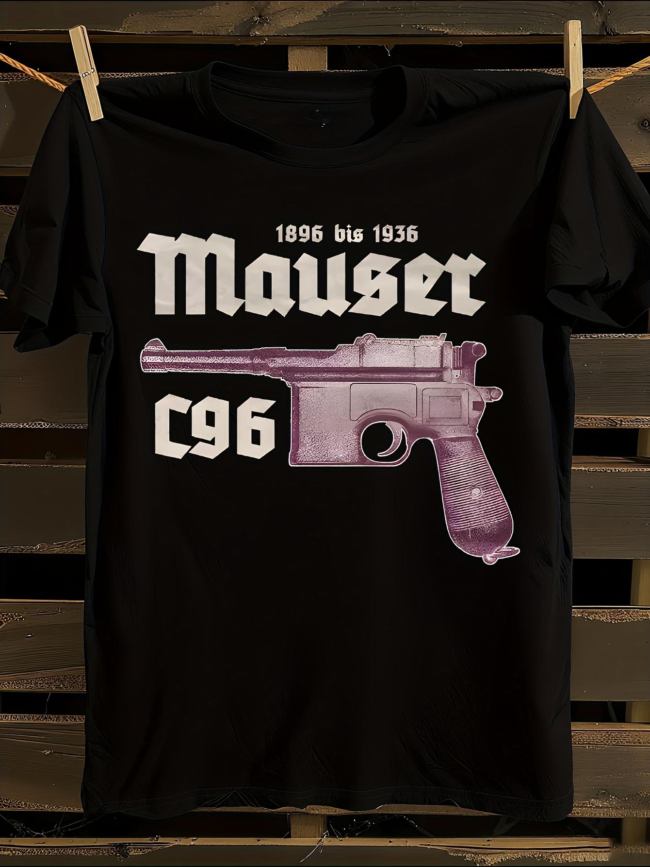 Футболка с логотипом пистолета Mauser C96 XXXL