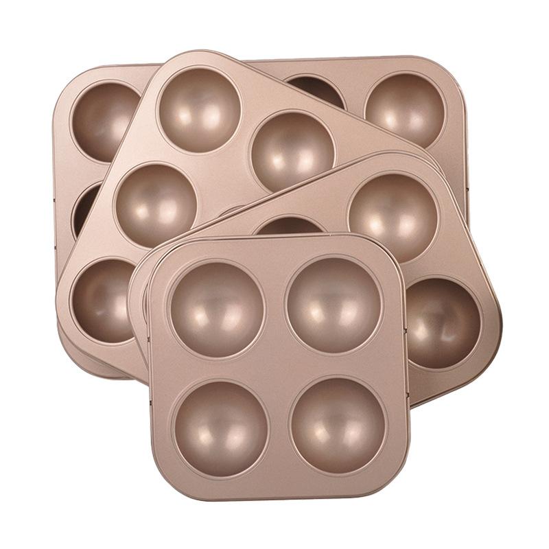 6 Cavity Small Muffin Pan Diy Carbon Steel Mini Baking Molds Easy Release Non-Stick Cupcake Baking Mould