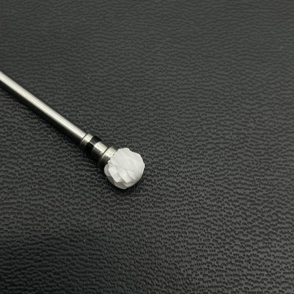 1Pc White Ceremic Nail Drill Bits Ceramic Cuticle Clean Bur Rotary Milling Cutters for Manicure Pedicure Dental Polishing Burs