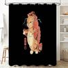Japanese Cat Koi Fish Shower Curtain Anime Bathroom Decor Washable Waterproof Home Decor Japanese Style Wall Art Tapestry