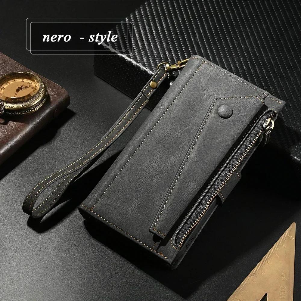 Pro Motorola Edge 60 Fusion 50 Pro 5G Kožené pouzdro na krk se zipem Peněženka RFID Funda Moto Edge 50 Neo 40 20 Lite Edge60 Stylus