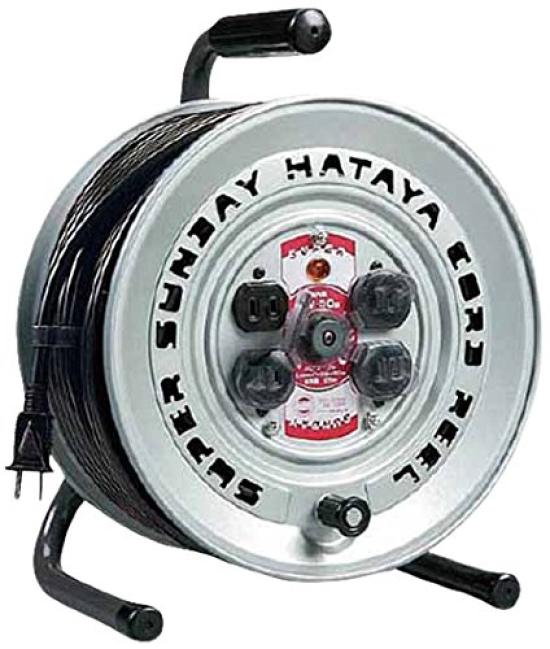

HATAYA Super Sunday Reel GV-50, Indoor, 100V, Heavy-Duty Steel, 50m Cord, 2.0mm Diameter, Standard Type, Built-in Temperature Sensor (to Prevent