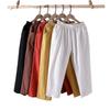 Cotton Linen Casual Female Pants Korean Style Loose Tapered Long Pants For Women