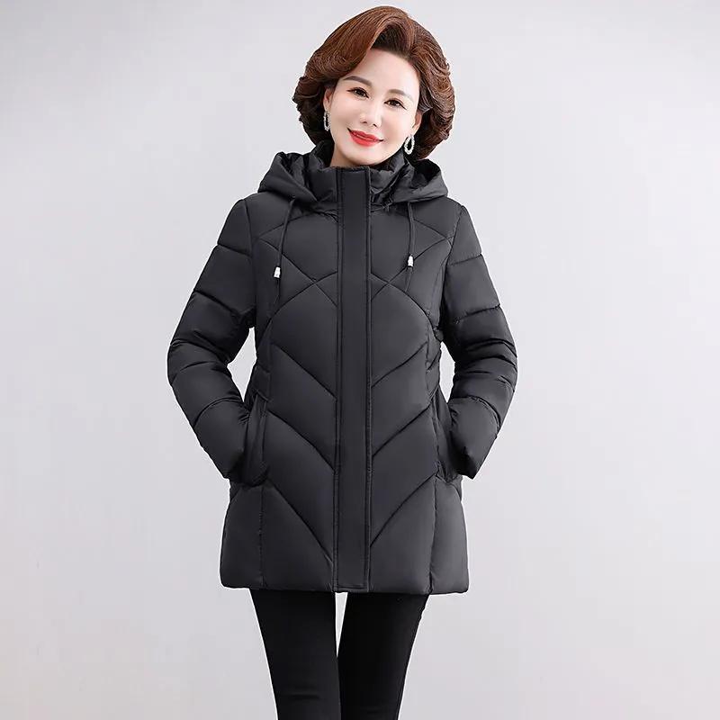Women's Winter Short Warm Cotton Jacket Big Yards Hooded Jacket
