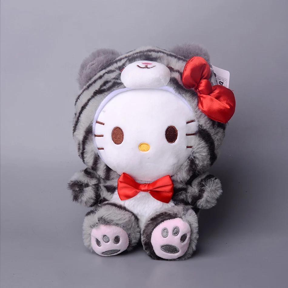 23CM Sanrio Kawali Tiger Kuromi Hello Kitty My Melody Cinnamoroll Plush Pillow Anime Kid Toy Cartoon Collection Gift