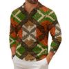 Men's Casual Collared Long-Sleeve Knit Base Layer Top