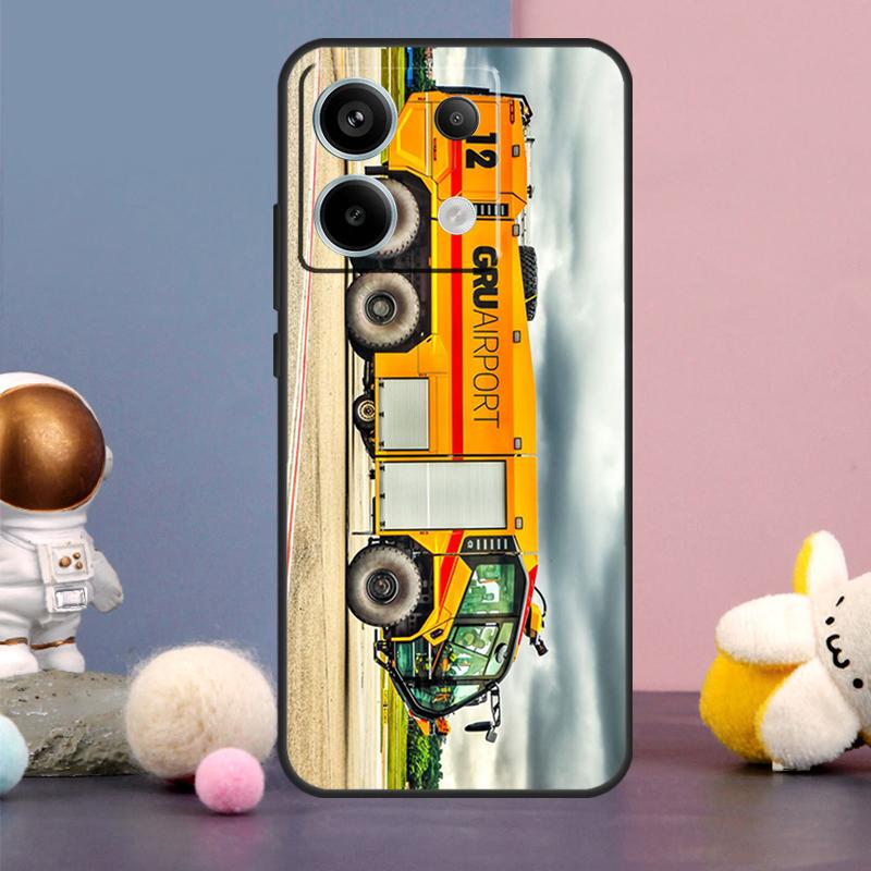 Fire Truck Case For Xiaomi Redmi Note 15 Pro Plus 10 11 12 13 14 Pro Redmi 15 15C 14C 10C 12C 13C Cover